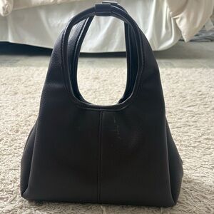 SHEIN Dark Brown Leather Clutch